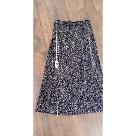 Express black & white polka dot print long maxi skirt 0056 - Picture 5 of 6